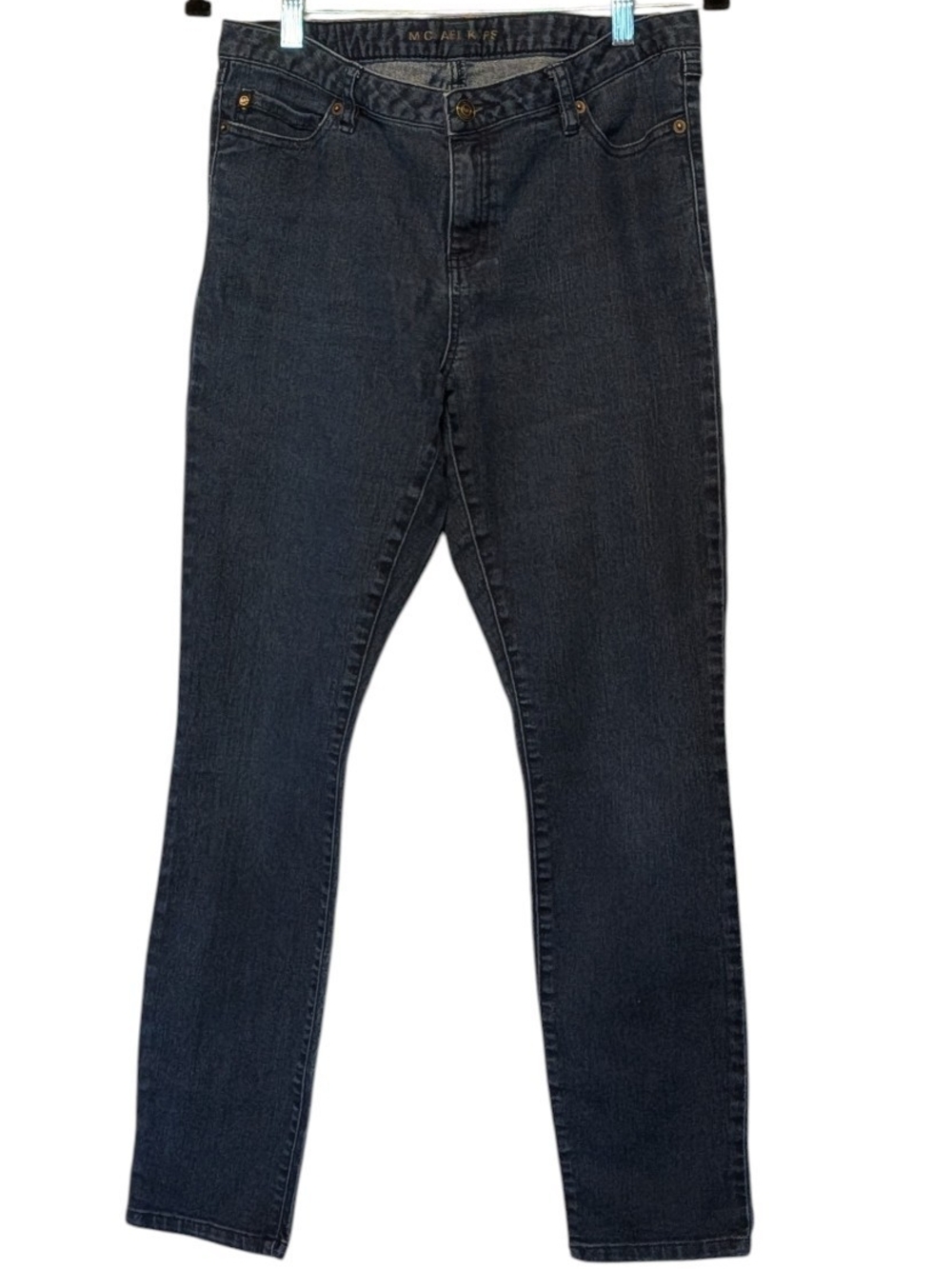 Michael Kors Women's Straight Leg Jeans in Dark Blue Wash